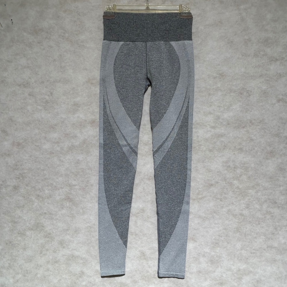 Ryka Womens Grey Seamless High Waisted Contouring Activewear Leggings Small